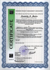 Certified Project Management Practitioner (IPMA Level D)