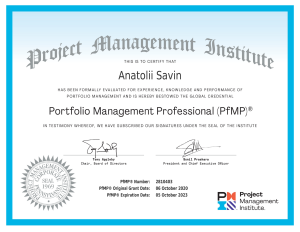 Portfolio Management Professional (PfMP)